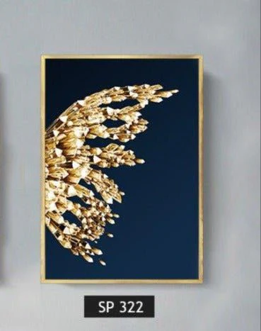 תמונות קיר הדפס פרפר מוזהב BUTTERFLY - Image 3