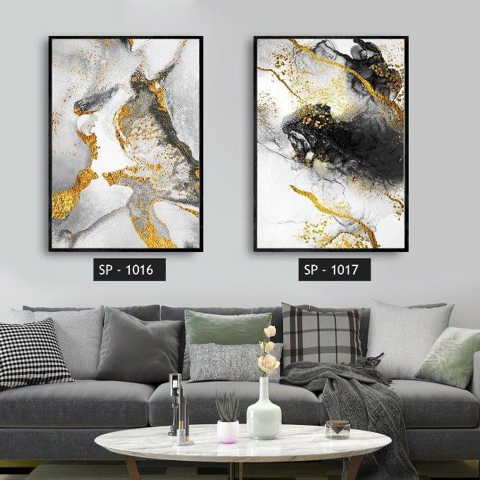 תמונת קיר שיש עם ערוצי זהב GOLD MARBLE