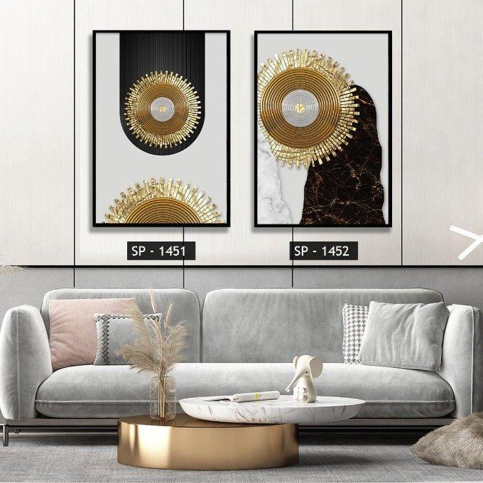 תמונת קיר עם גלגלי זהב GOLD WHEEL