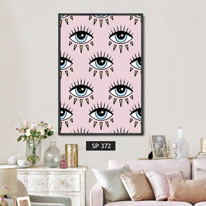 איור עין ורודה EYES IN PINK
