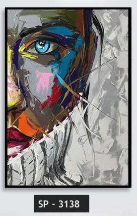 BLUE EYES תמונות קיר צבעונית אפקט עבודת יד - Image 3