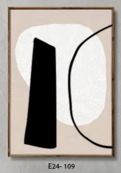 B-BLACK תמונת תבליט מודרנית בשילוב עץ - Image 2