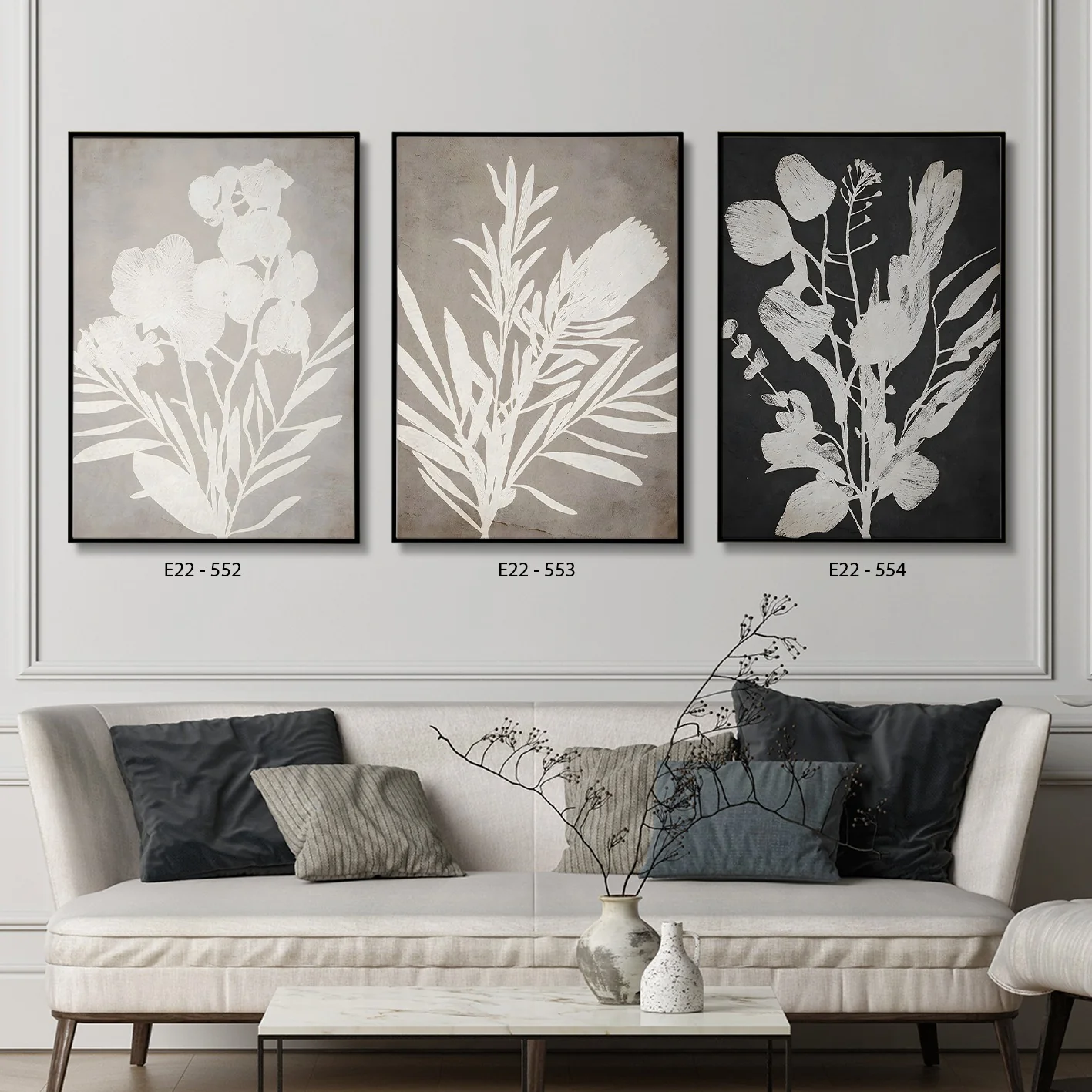 FLOWER תמונות אפקט עבודת יד מעוצבות לקיר