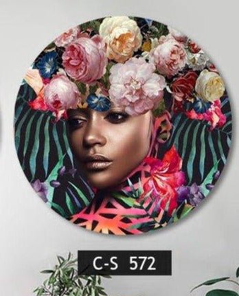 תמונות קיר עגולות FLOWER WOMAN - Image 3