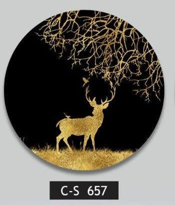 תמונות קיר עגולות GOLD DEER - Image 2