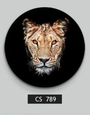 תמונות קיר עגולות LION & LEOPARD - Image 3