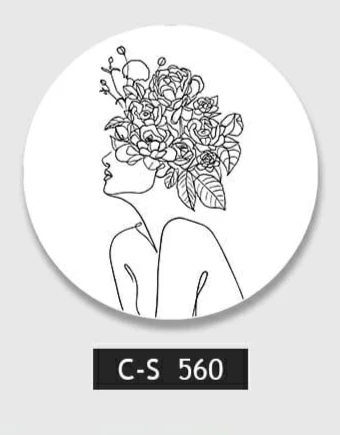 תמונות קיר עגולות SINGLE LINE WOMAN - Image 4