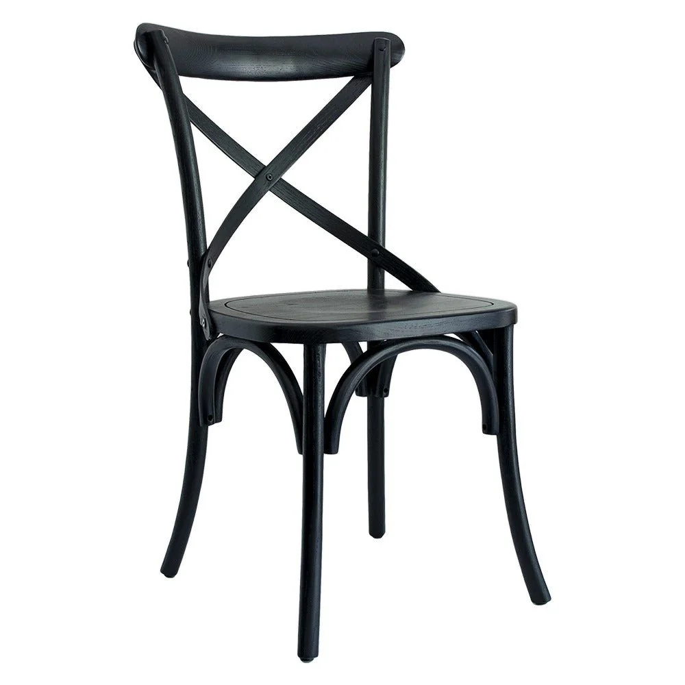 X-Chair כיסא אוכל גב איקס מושב עץ - Image 4
